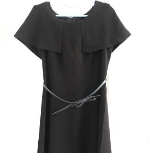 Black dress with belt